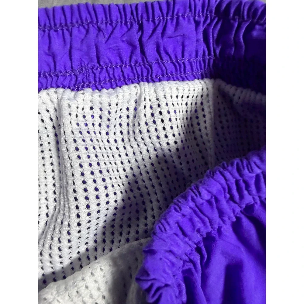 Speedo Swim Shorts Men Large Purple Good Nylon Mesh Liner Elastic Waist Pockets